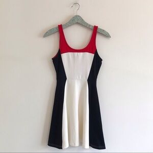 Express | Colorblock Skater Dress